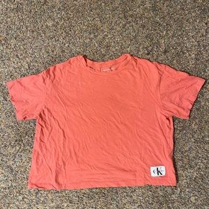 Pink Calvin Klein T shirt size large
